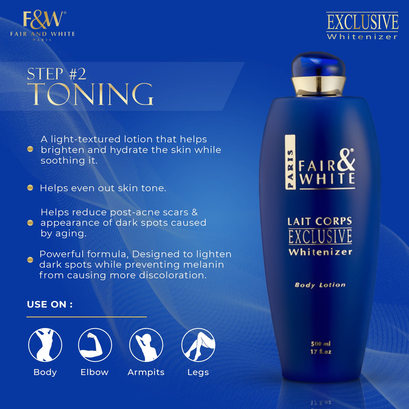 Fair & White Exclusive Bundle Mitchell Brands - Mitchell Brands - Skin Lightening, Skin Brightening, Fade Dark Spots, Shea Butter, Hair Growth Products