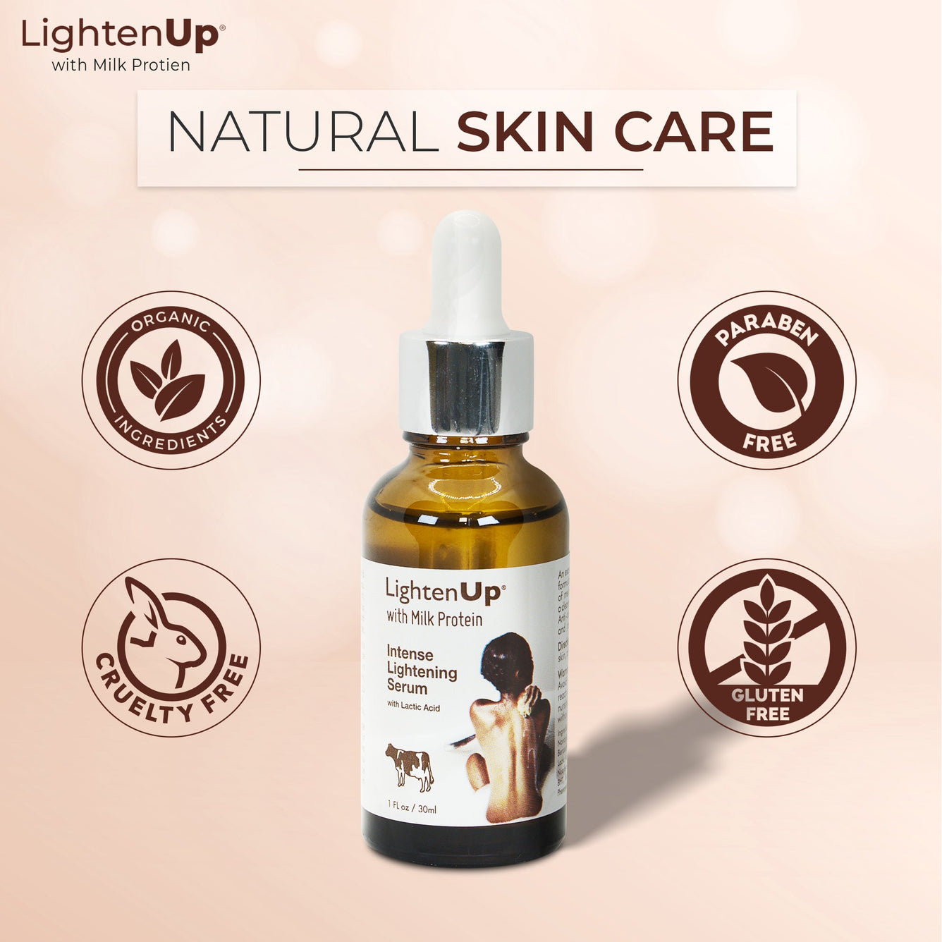 Omic Lightenup Lactic Acid Active Intense Lightening Serum - 30ml Mitchell Brands - Mitchell Brands - Skin Lightening, Skin Brightening, Fade Dark Spots, Shea Butter, Hair Growth Products