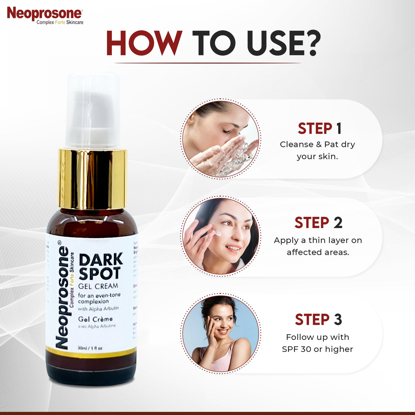 Neoprosone Dark Spot Remover Gel Cream - 1 Fl oz / 30ml Mitchell Brands - Mitchell Brands - Skin Lightening, Skin Brightening, Fade Dark Spots, Shea Butter, Hair Growth Products