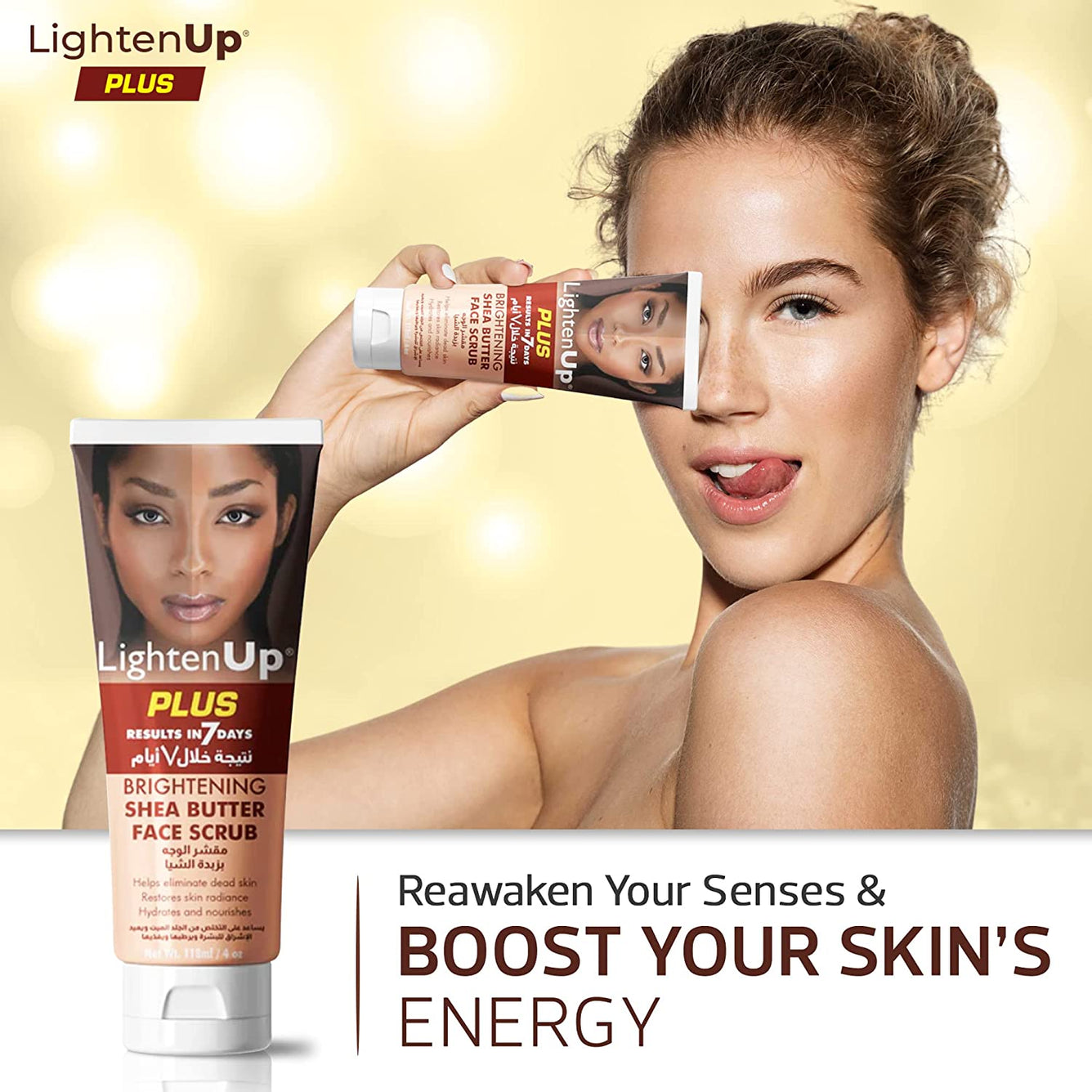 LightenUp Face Scrub 4 oz Mitchell Brands - Mitchell Brands - Skin Lightening, Skin Brightening, Fade Dark Spots, Shea Butter, Hair Growth Products