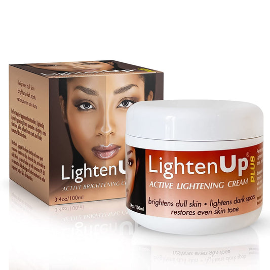 Omic LightenUp PLUS Active Lightening Cream - 100ml / 3.4 Oz LightenUp - Mitchell Brands - Skin Lightening, Skin Brightening, Fade Dark Spots, Shea Butter, Hair Growth Products