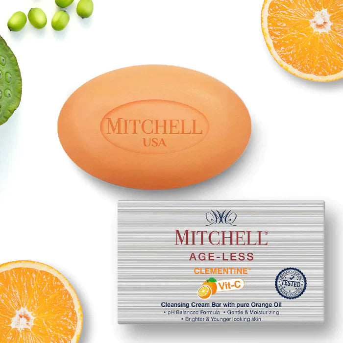 Ageless Cleansing Cream Bar With Pure Orange Oil - Vitamin C Soap - 125g Mitchell Brands - Mitchell Brands - Skin Lightening, Skin Brightening, Fade Dark Spots, Shea Butter, Hair Growth Products