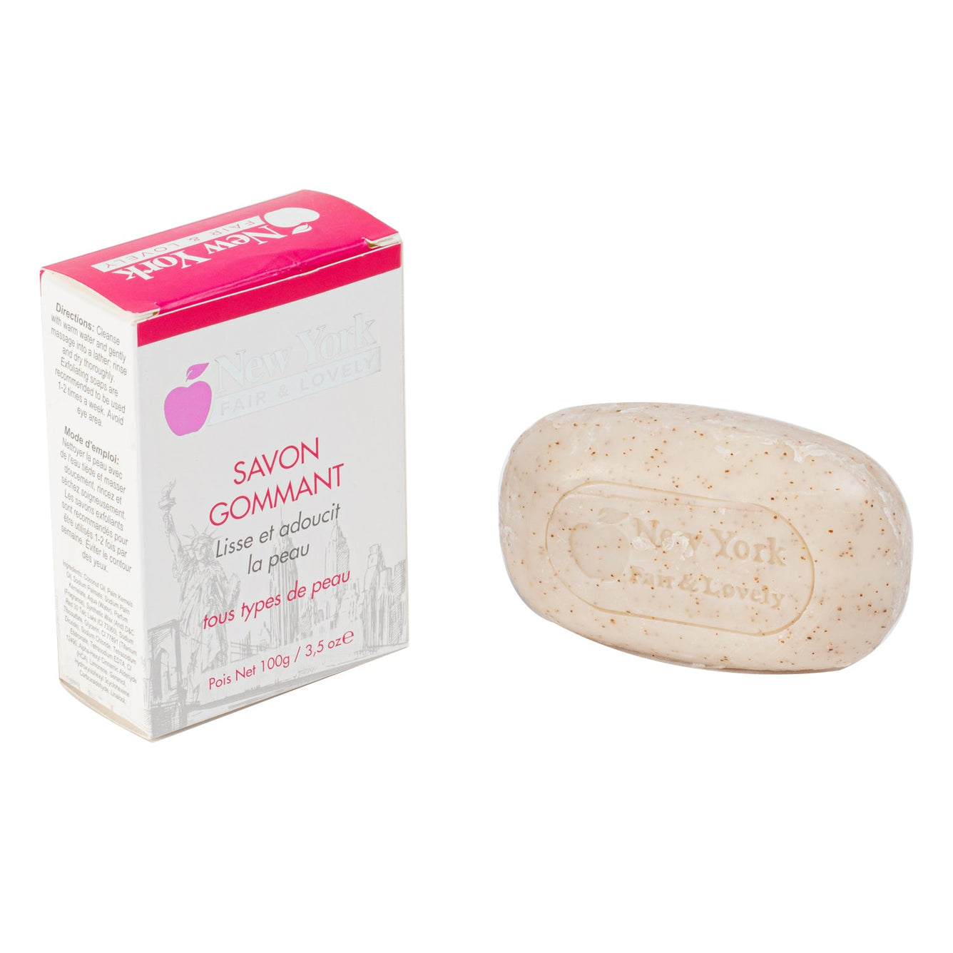 New York Fair & Lovely Exfoliating Soap 100g New York Fair & Lovely - Mitchell Brands - Skin Lightening, Skin Brightening, Fade Dark Spots, Shea Butter, Hair Growth Products