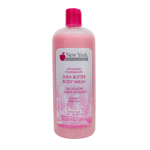 New York Fair & Lovely Exfoliating Pomegranate Shea Butter Body Wash 1000ml New York Fair & Lovely - Mitchell Brands - Skin Lightening, Skin Brightening, Fade Dark Spots, Shea Butter, Hair Growth Products