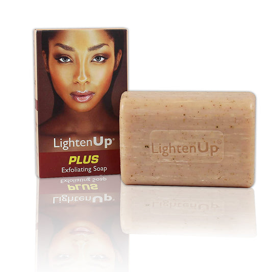 Omic LightenUp PLUS Exfoliating Soap - 200g LightenUp - Mitchell Brands - Skin Lightening, Skin Brightening, Fade Dark Spots, Shea Butter, Hair Growth Products