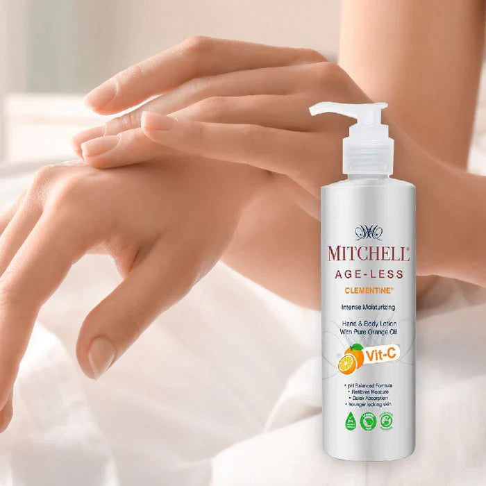 Ageless Clementine Hand & Body Lotion Intense Moisturizing - With Pure Orange Oil - 200ml Mitchell Group USA, LLC - Mitchell Brands - Skin Lightening, Skin Brightening, Fade Dark Spots, Shea Butter, Hair Growth Products