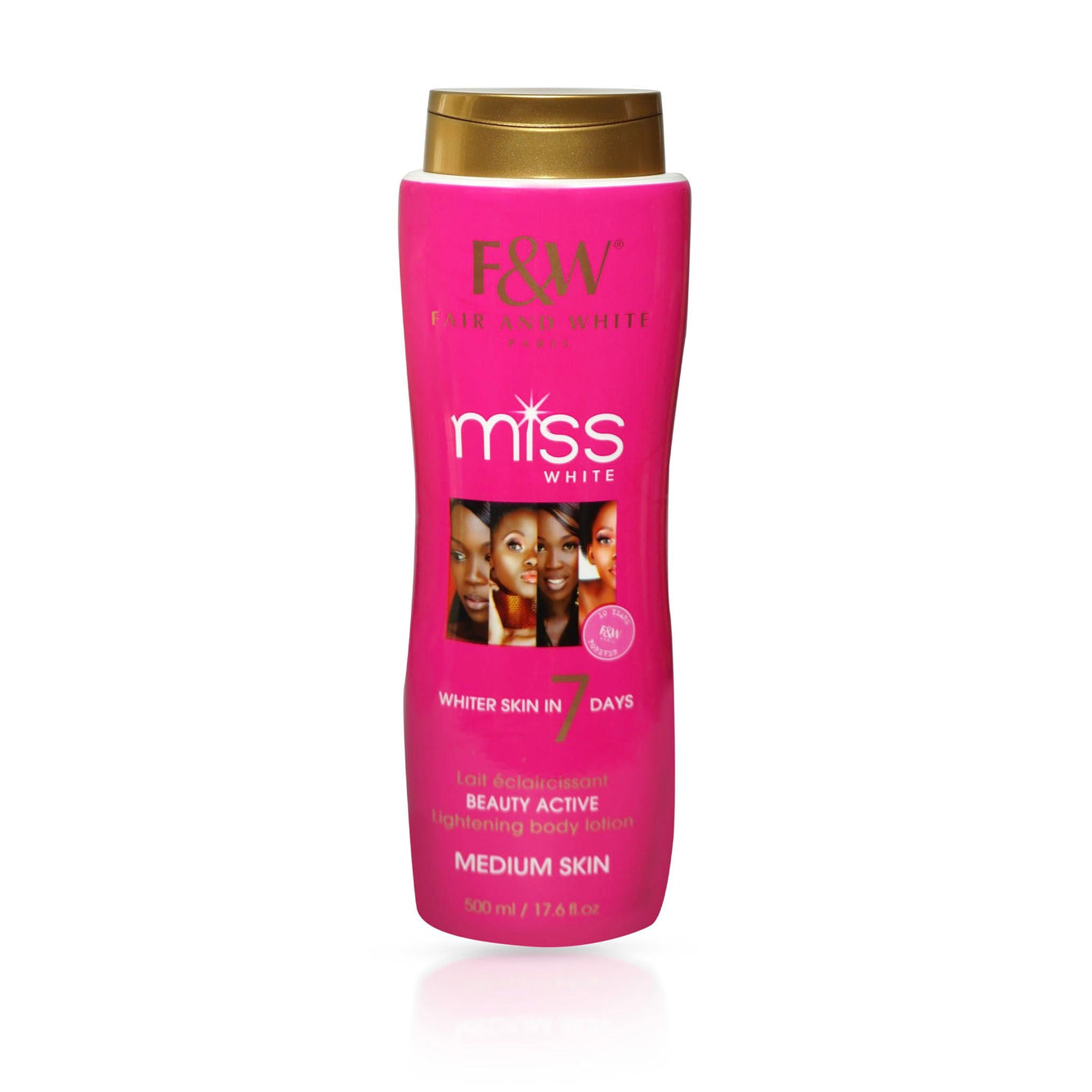 Fair & White Miss White Body Lotion 500ml Fair & White - Mitchell Brands - Skin Lightening, Skin Brightening, Fade Dark Spots, Shea Butter, Hair Growth Products