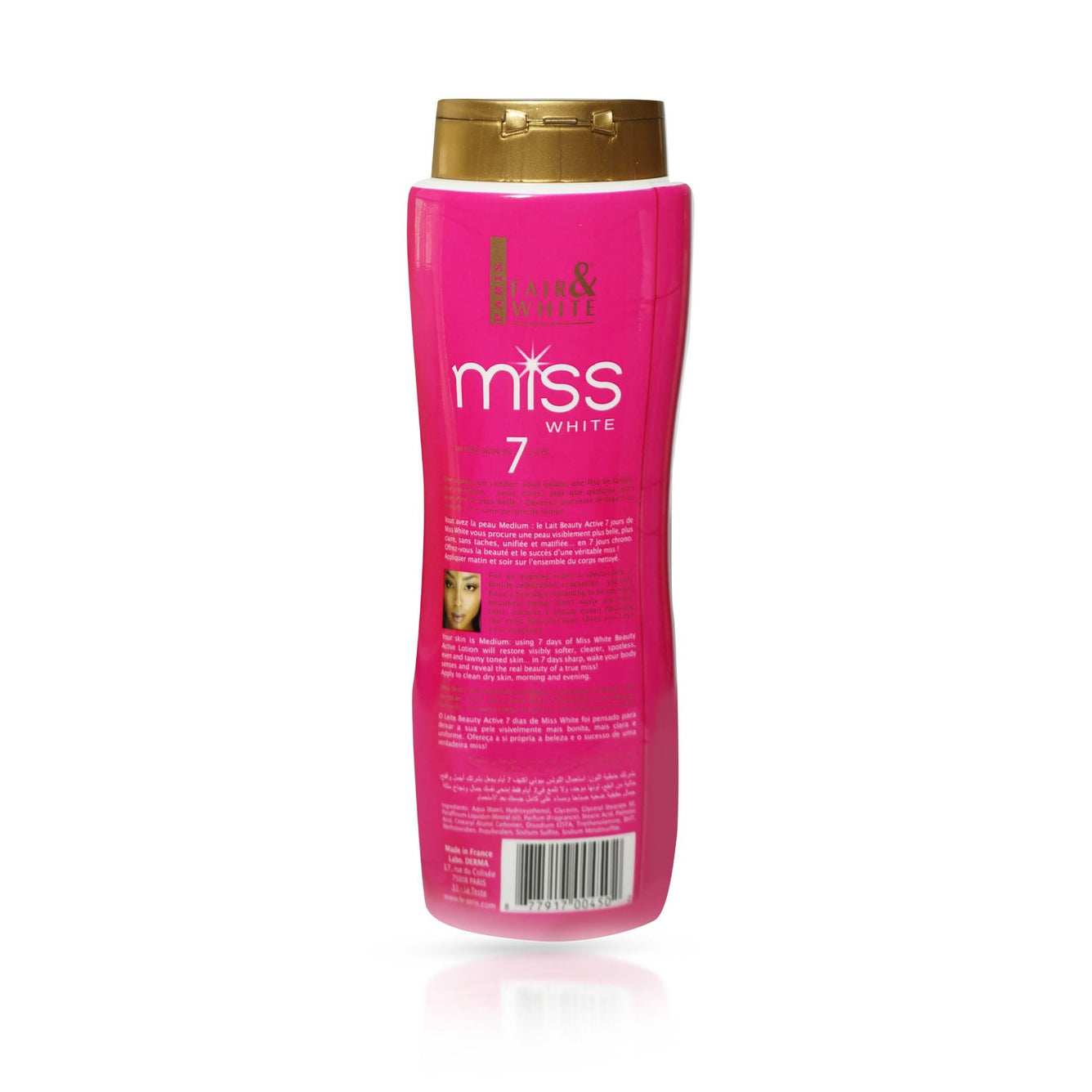 Fair & White Miss White Body Lotion 500ml Fair & White - Mitchell Brands - Skin Lightening, Skin Brightening, Fade Dark Spots, Shea Butter, Hair Growth Products