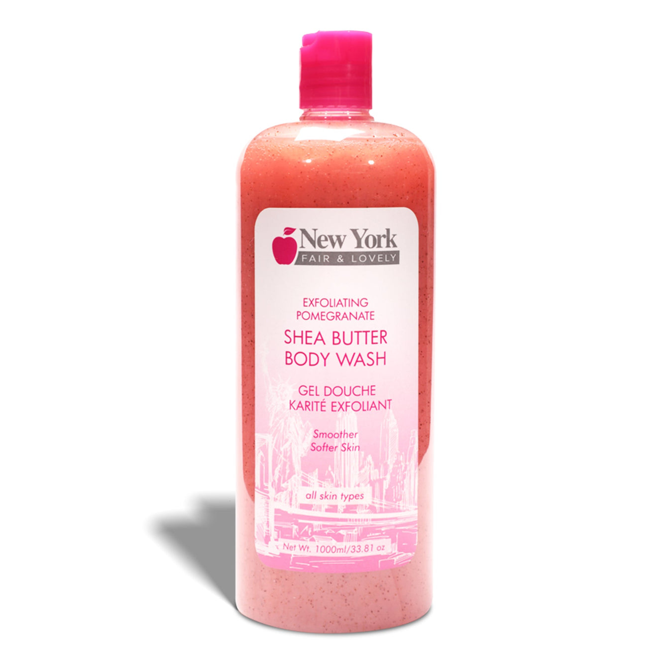 New York Fair & Lovely Exf. Pomegranate Shea Butter Body Wash - 1000ml / 33.81 Oz New York Fair & Lovely - Mitchell Brands - Skin Lightening, Skin Brightening, Fade Dark Spots, Shea Butter, Hair Growth Products