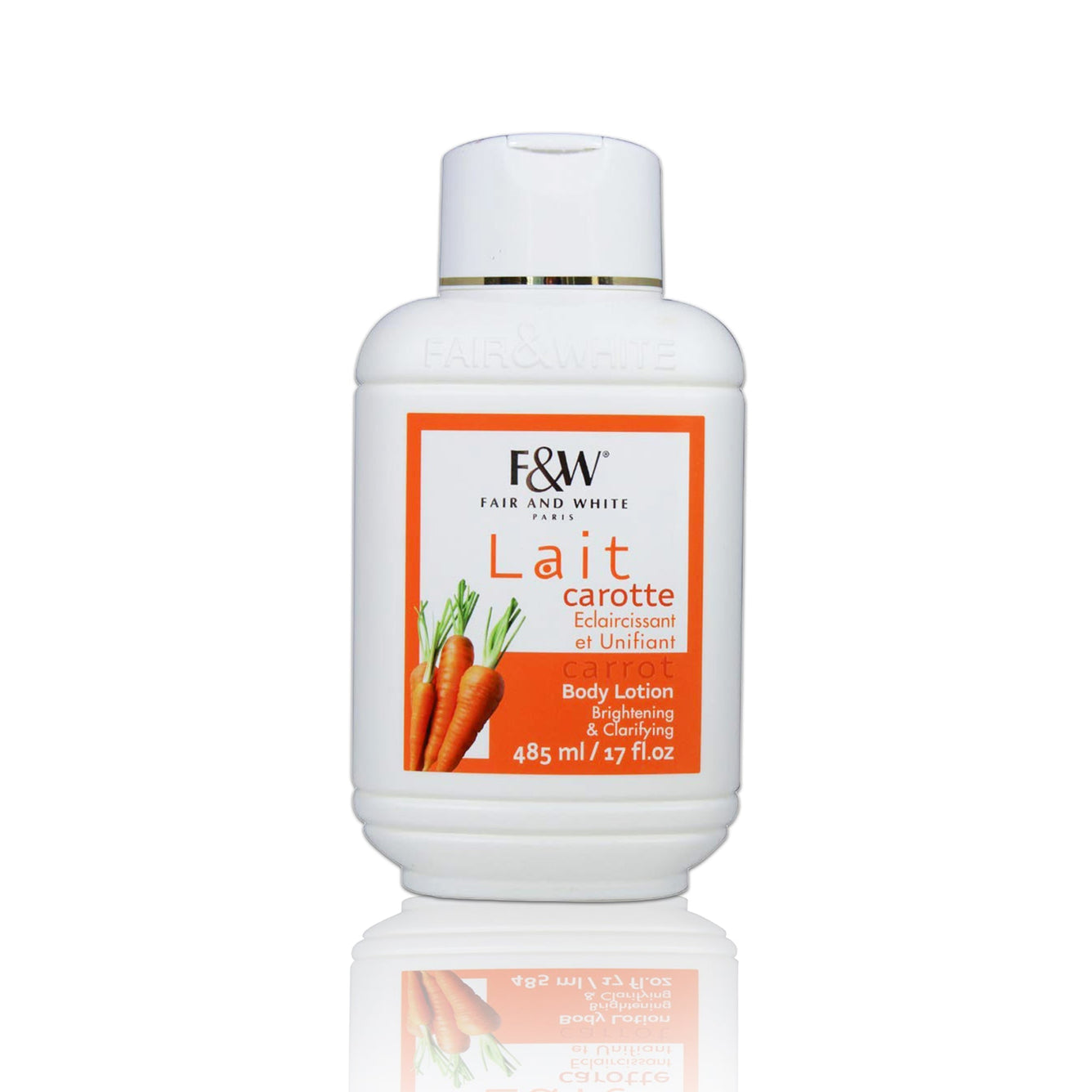 Fair & White Original Carrot Moisturizing Lotion - Brightens Skin - 485ml / 17 fl oz Fair & White So Carrot NEW - Mitchell Brands - Skin Lightening, Skin Brightening, Fade Dark Spots, Shea Butter, Hair Growth Products